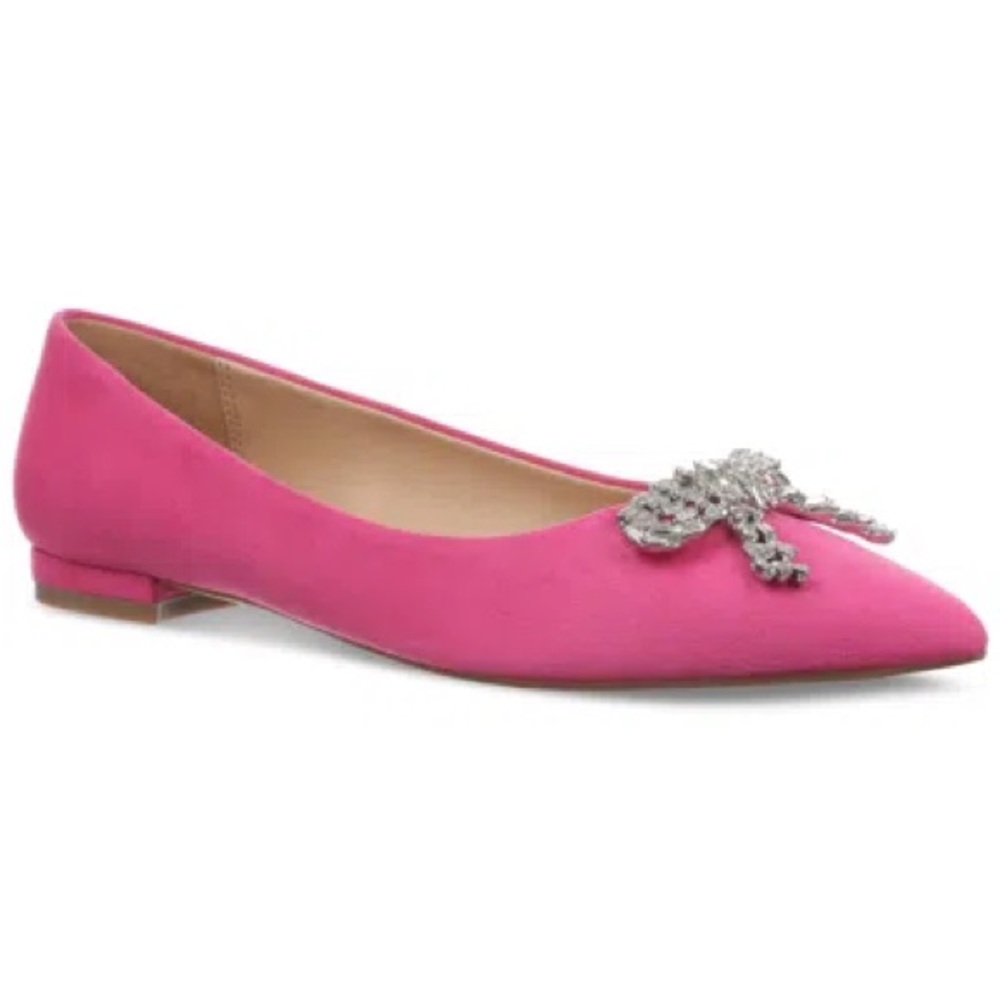ON 34th Pink Women's Flats with Bow Detail - Size 10